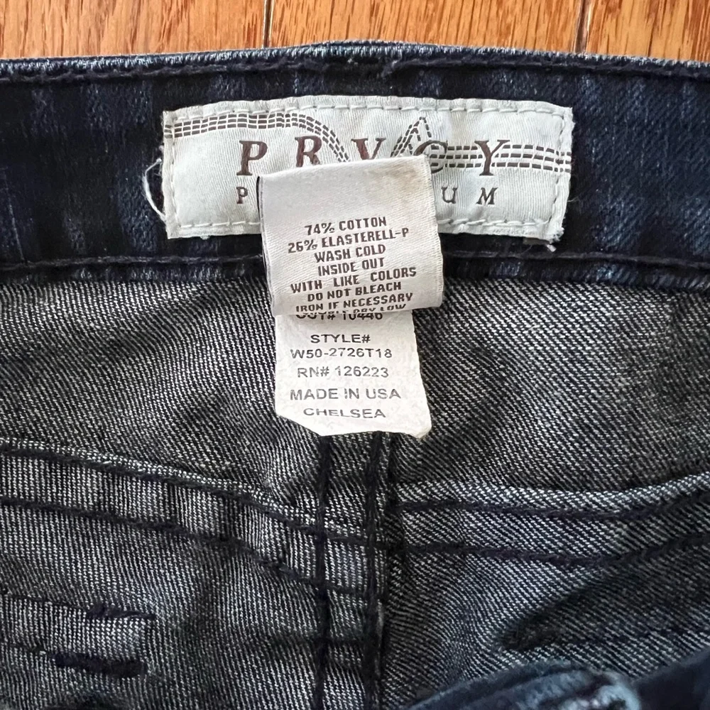 PRVCY Skinny Jean Studs Blue Flap Pocket women’s Size 25